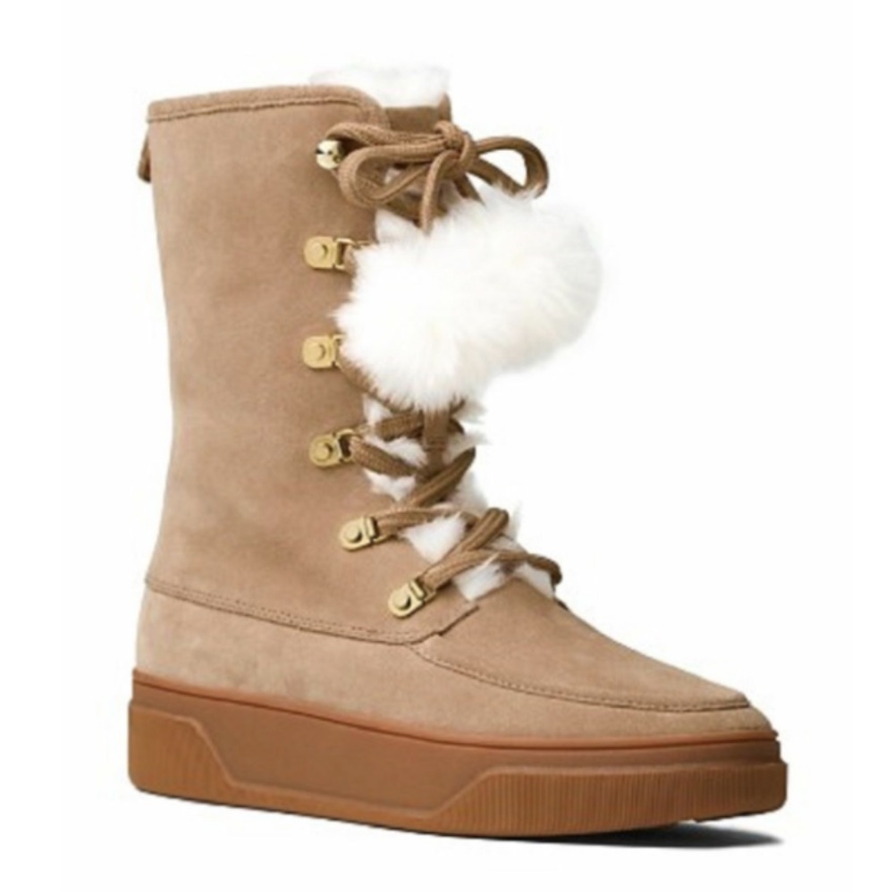 Michael Kors Lace Up Boots, Dk Khaki Size 7.5